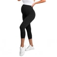 thumbnail image 4 of CHUMUD Womens Maternity Capri Leggings, Over The Belly High Waist Stretchy Pregnancy Cropped Pants, 4 of 6