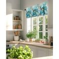 thumbnail image 3 of Vintage Teal Valances for Windows Sea Turtle Coral Starfish Marine Life Nautical Valance Rod Pocket Short Window Treatments Curtains for Kitchen Bathroom Living Room Bedroom, 42 x 18 Inch, 3 of 7