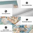 thumbnail image 5 of Teal Blue Brown Beach Coastal Outdoor Rug 5x7 Ft, Non Slip Washable Area Rug, Nautical Shell Starfish Coral Summer Patio Rugs Carpet Runner, Large Floor Mat for Indoor/Outdoor Deck Porch Camping, 5 of 8