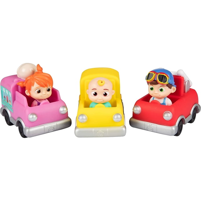 CoComelon Vehicle Toy 3 Pack - JJ, Tomtom yamp; YoYo con aut CoComelon CoComelon