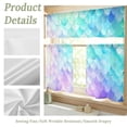 Colorful Scale Pattern 3-Piece Kitchen Curtain Set - Tier Valance ...