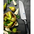 thumbnail image 3 of Kessaku Ronin Collection 4-Knife Set - Forged High Carbon 7Cr17MoV Stainless Steel - 8-Inch Chef, 7-Inch Santoku, 7-Inch Nakiri, 3.5-Inch Paring with Blade Guards, 3 of 10