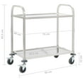 thumbnail image 3 of vidaXL Platform Wagon Silver 32.3"x20.9"x33.9" Stainless Steel, 3 of 39