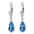 thumbnail image 2 of Galaxy Gold 14K Solid Gold Natural Blue Topaz Drop Earrings for Women - White Gold Fine Jewelry, 2 of 3