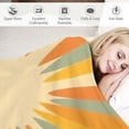 thumbnail image 3 of Fenyluxe Sunburst Pattern Print Throw Blanket for Bed Couch Car | Soft Flannel Blanket Gifts for All Seasons | Lightweight and Anti-Wrinkle Blanket - 3 Sizes Available 60x80in, 3 of 6