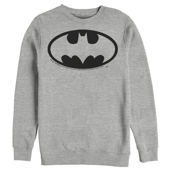Men's Batman Dark Night Logo Sweatshirt Athletic Heather Large