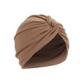 thumbnail image 2 of Gustave Turbans Head Wraps for Women Stretch Pre Tied Hair Turban Hats Pleated Chemo Headwear Head Covers Beanie Headwrap Sleep Caps "White", 2 of 8