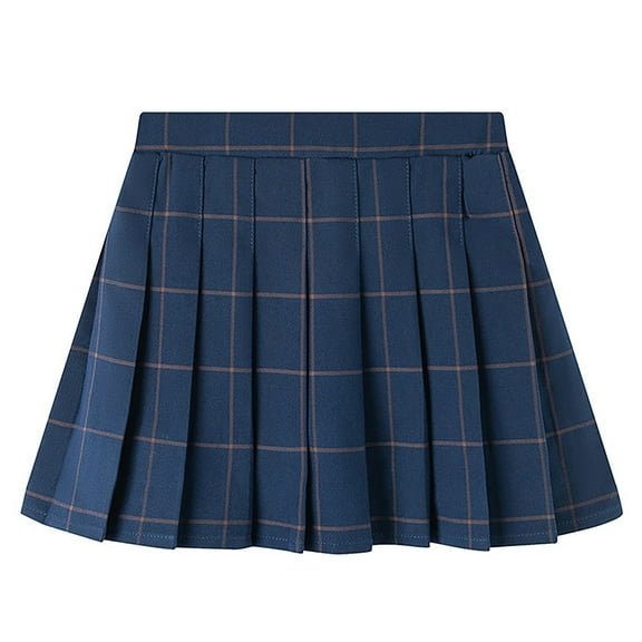 WOYY Toddler Girls Plaid Pleated Skirt School Preppy Style Short Skirt, Sizes 2-12