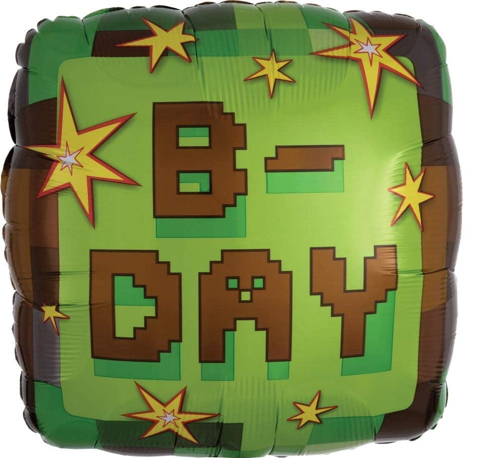 Video Game 6th Birthday Party Supplies TNT Pixelated Balloon Bouquet Decorations