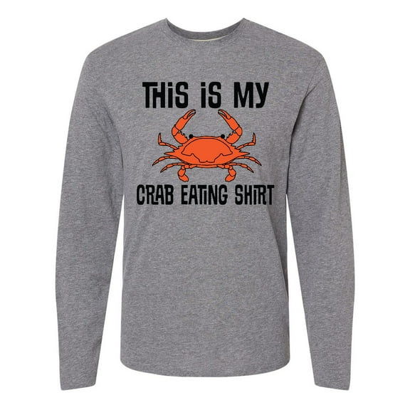 Inktastic This is my Crab Eating Shirt Long Sleeve T-Shirt