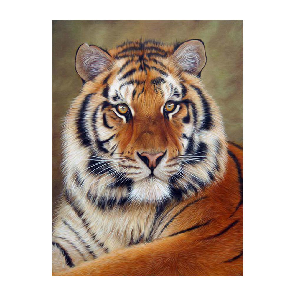 Full Drill 5D Diamond Painting Tiger Embroidery Arts Craft DIY Decor Mural Gifts