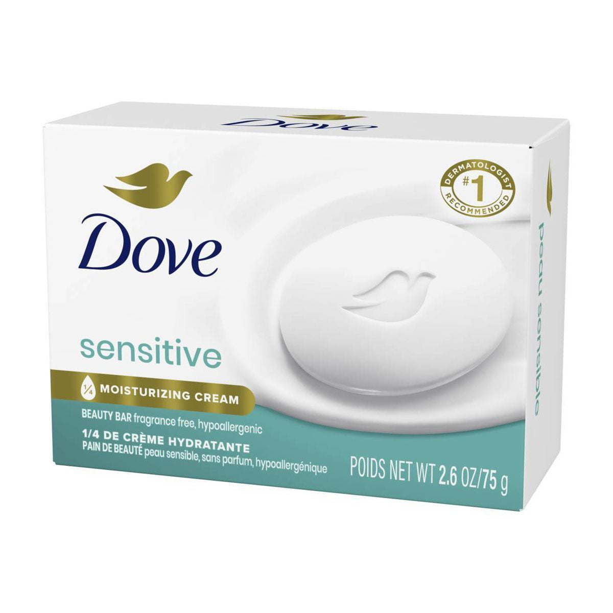 Dove Beauty Sensitive Skin Bar Soap - Unscented - Trial Size- 2.6oz