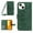 Green, variant on For IPhone 15 Pro 6.1" Sunflower  Embossed Strong Magnetic Attachment/Closure, Card Slots/Pocket, PU Leather Flip Wallet Case With Hanging Rope,Deep purple,For iPhone 15 Pro