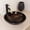 Brown, variant on Wonline Bathroom Foil Tempered Glass Vessel Sink With Faucet and Pop-up Drain