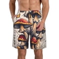 thumbnail image 1 of Balery Cute Forest Mushrooms Traje de Baño Estilo Hawaiano para Hombre, Shorts de Secado Rápido con Bolsillos-3X-Large, 1 of 6