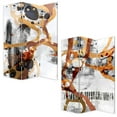 thumbnail image 3 of 72 Inch 3 Panel Canvas Room Divider with Splash Print,Multicolor- Saltoro Sherpi, 3 of 5