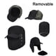 thumbnail image 3 of Gorra de piel sintética sencilla con visera y funda de esquí resistente al viento para hombre, 3 of 5