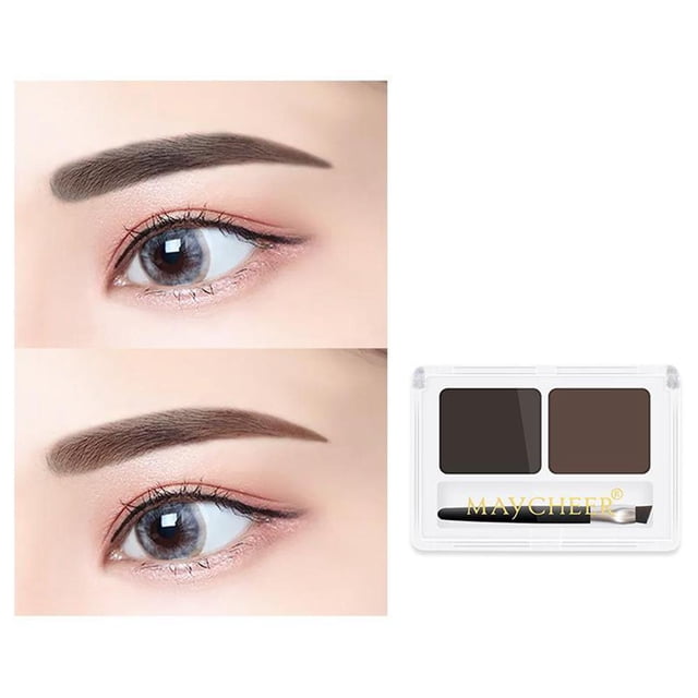 Double Color Eyebrow Powder Natural Threedimensional Waterproof and Sweatproof