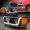 Black/Amber, variant on Nuvision for 99-07 GMC Sierra 1500 2500 3500 LED DRL Black/Clear Headlights Bumper Lamps