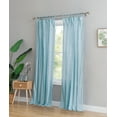 thumbnail image 2 of Peach & Oak Single Curtain Panel, Clover, Solid Aqua, 84 inch, 2 of 5