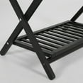 thumbnail image 3 of M&T Displays Beech Wood Folding Luggage Rack with Woolen Strips and Shelf for hotel, gym, spa, 200 lbs Carriage Capacity (Black, 18x30), 3 of 7