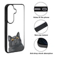 thumbnail image 2 of WIRESTER Shockproof Soft Rubber Cover Case for Samsung Galaxy S26 6.3" 2026, Black Bombay Kitten Cat, 2 of 5