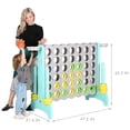 thumbnail image 7 of SDADI Giant 64 Inch 4-In-A-Row Game and Basketball Floor Game, Gray and Green, 7 of 7