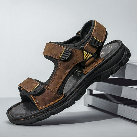 

Men‘s Hook And Loop Fastener Soft In Sole Wear-resistant Sandals For Outdoor Beach