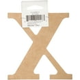 thumbnail image 3 of Unfinished Wood 5" Classic Font Letter X, 3 of 9