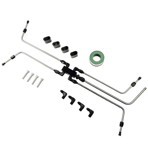 LS Coolant Crossover AN4 Steam Vent Kit LS 4 Port Stainless Steam Line Kit | Fit for LS 4 Port Steam Vent Engine LS1, LS2, LS3, LS6, LS7, LS9, LSX