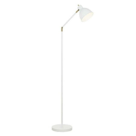 UPC 022011000060 product image for Cresswell 54 H 1-Light Ariculating Adjustable Mid-Century Metal Floor Lamp White | upcitemdb.com