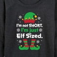 thumbnail image 3 of Instant Message - I'm Not Short Just Elf Sized Funny Christmas - Women's Lightweight French Terry Long Sleeve Shirt, 3 of 6
