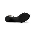 thumbnail image 5 of BLISSFUL STEP Women's Shoes Faux Suede Ankle Strap Kitten Heel Slide Straps Solid Sandals  Black 8.5, 5 of 8