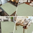 thumbnail image 6 of Sage Green 5x8 Area Rugs, Farmhouse Burlap Solid Green Color Modern Linen Texture Non-Skid Rubber Backing Large Rectangle Rugs - Living Room Bedroom Home Office, Indoor Floor Mat Carpets Washable Rug, 6 of 9