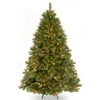 National Tree Company Multi-color Prelit Incandescent Green Full Christmas Tree, 7.5'