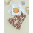 thumbnail image 3 of Lieserram Baby Kid Girls Fall Spring Clothes Outfit, 12 18 24 Months 2T 3T 4T 5T 6T Long Sleeve Sweatshirt Pullover Top with Pants, 3 of 8