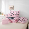 thumbnail image 6 of Manfei Christmas Festive Nutcracker 7pcs Queen Bedding,Bright Winter Snow Theme Bedding Comforter Set Queen,Pink Reversible, 6 of 7