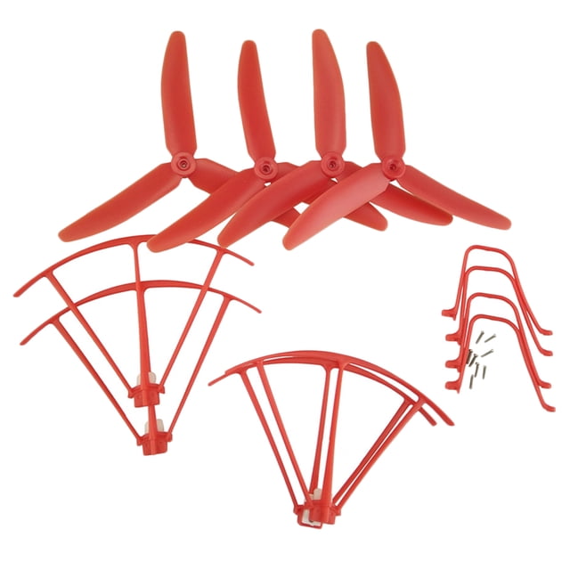 Milaget Pièces de Rechange pour Pare-Chocs et Train d'Atterrissage 3-Wing pour X5UW X5UC RC Rouge