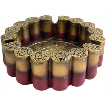 Cigarette Ashtray - Unbreakable Decorative Resin 12 Gauge Shotgun Shell Round Ashtray - Rustic Piece for a Cabin or Hunting Camp