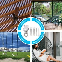 Toddmomy 360 Swivel Swing Hanger Heavy Duty Hammock Hanging Kit 1 Set Stainless Steel for General Users