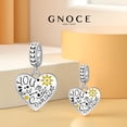thumbnail image 4 of GNOCE "You are my sunshine" Heart Pendant Dangle Charm Sterling Silver, 4 of 5