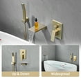 thumbnail image 4 of Tub Shower Faucets Sets Complete Brushed Gold Bathtub Shower System with Tub Spout, Bathtub Faucet Set Tub and Shower Faucet Combo Trim Kit with Rough-in Valve, 4 of 9