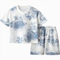 thumbnail image 1 of COMVALUE Ensembles de Pyjama à Manches Courtes pour Bébé, Pyjama 2 Pcs pour Tout-Petit Garçon (Bleu, 100), 1 of 5