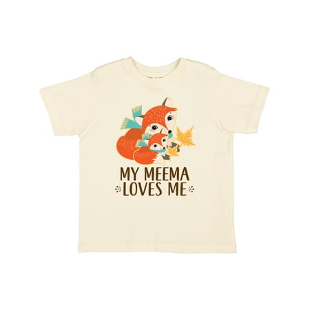 

Inktastic Meema Loves Me Grandchild Fox Gift Toddler Boy or Toddler Girl T-Shirt
