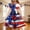 Multicolor, variant on Amidoa Girls Summer Dresses Short Sleeve Tiered 4th of July A-Line Dresses Floral Print Casual Kids Sundress Multicolor Size 10