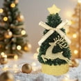thumbnail image 2 of Mini Christmas Tree 5.1 Inch Small Tabletop Decoration with Cartoon Ornaments – Cute Green Desktop Holiday Decor for Home, Office, Gift, 2 of 6