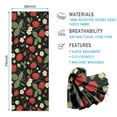 thumbnail image 2 of Strawberry Plants Fruit Flower Leaf Hot Yoga Mat Towel Non Slip for Hot Yoga - Quick-Drying Yoga Mat Cover with 4 Corner Pockets with Travel Bag - Hot Yoga Towel Non Slip 70"x26", 2 of 6