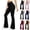 Black, variant on Womens Flare Leggings Workout Yoga Pants with Pockets High Waisted Tummy Control Comfort Bootcut Dance Pants Navy XL