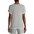 thumbnail image 6 of Secret Treasures Essentials Women's and Women's Plus Crew Neck Sleepwear Top, 6 of 7