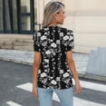 thumbnail image 6 of HAPIMO Women' Plus Size Casual Loose Flower Print Tops Summer Tops for Women Elegant Pleated Blouses Crew Neck Tees Fashion Clothes Flowy Dressy Tunic Multicolor XL, 6 of 6